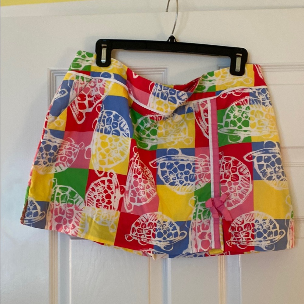 Lilly Pulitzer Red and Yellow A-Line Mini Skorts